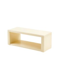 Pine Arc Narrow Outdoor Storage Bench - Ivory