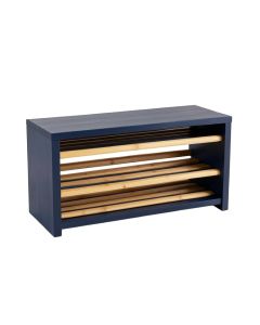 Sage Bridge Shoe Storage Bench - Navy