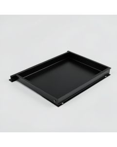 Brook Edge Empty Under-Desk Cable Tray - Black (synthetic illustration; no displayed measurements)