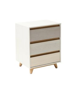 Bae Mid-Century Modern 3-Tier Wood Nightstand