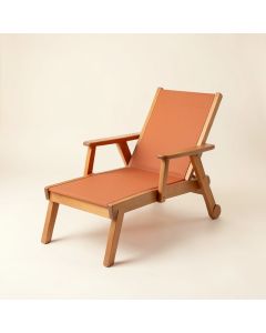 Field Bridge Outdoor Lounge Chair - Terracotta (synthetic illustration; no displayed measurements)
