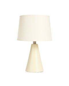 Olive Dale Table Lamp With A Plain Fabric Shade - Cream