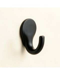 Maple Bluff Wall-Mounted Robe Hook - Black (synthetic illustration; no displayed measurements)