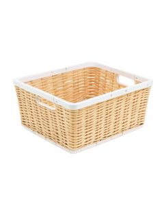 Ridge Brook Empty Storage Basket - White