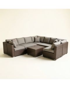 Ewura 6 Piece Sectional Seating Group With Cushions (synthetic illustration; no displayed measurements)