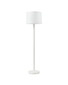 Laurel Dale Floor Lamp With A Plain Fabric Shade - White