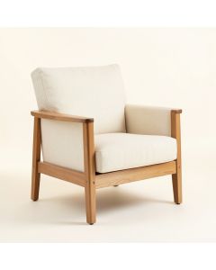 Hill Falls Upholstered Armchair - Ivory (synthetic illustration; no displayed measurements)