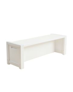 Cliff Branch Narrow Outdoor Storage Bench - White (synthetic illustration; no displayed measurements)