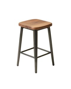Maureen Swivel Solid Wood Adjustable Height Bar Stool