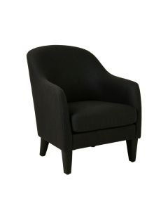 Flint Bluff Upholstered Armchair - Black (synthetic illustration; no displayed measurements)