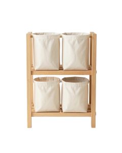 Harbor Brook Laundry Sorting Station With Plain Removable Bags - Beige (synthetic illustration; no displayed measurements)