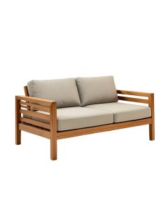 Io Teak Patio Sofa (synthetic illustration; no displayed measurements)