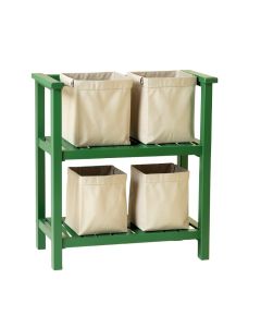 Dune Crossing Laundry Sorting Station With Plain Removable Bags - Green