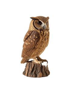 Tawny Owl On Stump Statue