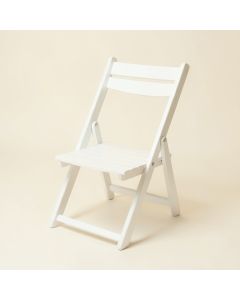 Dune Crest Folding Outdoor Chair - White (synthetic illustration; no displayed measurements)