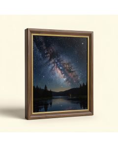 Starry Night Over Rhone - Picture Frame Painting Print On Paper (synthetic illustration; no displayed measurements)