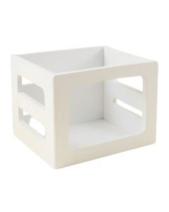 Maple Bridge Empty Furniture-Style Pet Crate - White