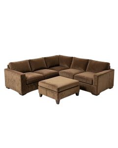 Deione 104 '' Wide Chenille Reversible Modular Corner Sectional With Ottoman