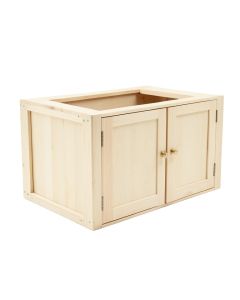 Field Crest Empty Furniture-Style Litter Enclosure - Ivory (synthetic illustration; no displayed measurements)
