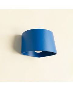 Dawn Crest Wall Sconce Mounted On A Plain Wall - Blue (synthetic illustration; no displayed measurements)