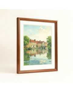 The Seine At Argenteuil By Claude Monet Framed Drawing Print (synthetic illustration; no displayed measurements)