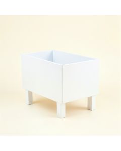Slate Bend Empty Raised Planter - White (synthetic illustration; no displayed measurements)