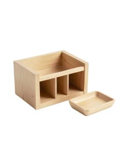 Ash Bluff Empty Coffee-Station Organizer - Beige (synthetic illustration; no displayed measurements)