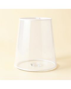 6 '' H Glass Drum Lamp Shade ( Screw On ) In White (synthetic illustration; no displayed measurements)