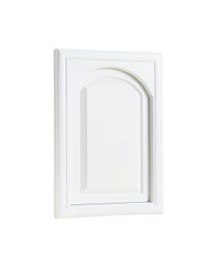 60 In . X 80 1/2 In . Bright White Slimline Frame With 2 Panel Arch Design White Insert Sliding Bypass Closet Doors