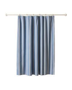 Field Branch Shower Curtain Hanging Flat From A Plain Rod - Blue (synthetic illustration; no displayed measurements)