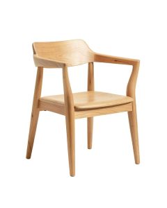 Agustin Solid Wood Side Chair In Natural (synthetic illustration; no displayed measurements)
