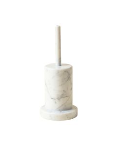 0.25 '' Metal Free Standing Toilet Brush Set In Marble