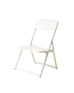 Olive Brook Folding Outdoor Chair - White (synthetic illustration; no displayed measurements)