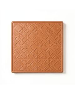 Rowan Branch Uninstalled Square Decorative Tile - Terracotta (synthetic illustration; no displayed measurements)
