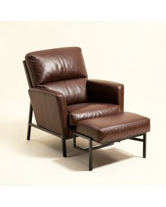 Tedeschi 28.5 '' Wide Lounge Chair And Ottoman (synthetic illustration; no displayed measurements)