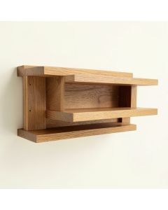 3 Piece Pine Solid Wood Floating Shelf (synthetic illustration; no displayed measurements)
