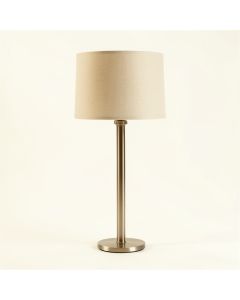 Briar Dell Floor Lamp With A Plain Fabric Shade - Beige (synthetic illustration; no displayed measurements)