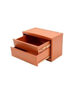 Bay Dell Small-Parts Storage Drawer Cabinet - Terracotta (synthetic illustration; no displayed measurements)