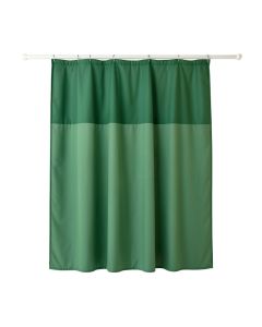 Oak Bluff Shower Curtain Hanging Flat From A Plain Rod - Green (synthetic illustration; no displayed measurements)