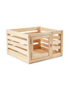 Summit Crest Empty Furniture-Style Pet Crate - Beige