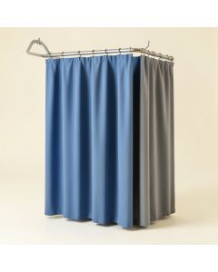 Ships Wheel Stall Shower Curtain Single + Hooks (synthetic illustration; no displayed measurements)