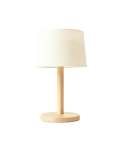 Maple Crossing Table Lamp With A Plain Fabric Shade - Ivory
