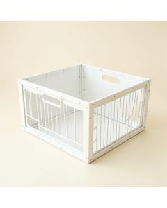 Laurel Crest Empty Furniture-Style Pet Crate - White (synthetic illustration; no displayed measurements)
