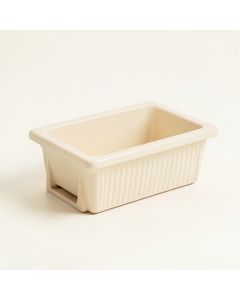 Rowan Bluff Empty Railing Planter With Integral Brackets - Cream (synthetic illustration; no displayed measurements)