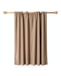 Beaded Door Solid Wood Tab Top Single Curtain Panel (synthetic illustration; no displayed measurements)