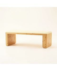 Slate Bluff Indoor Bench - Cream (synthetic illustration; no displayed measurements)