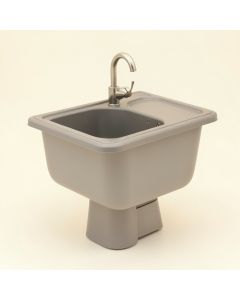 Ludington Apron Front Kitchen Sink With Accessories (synthetic illustration; no displayed measurements)