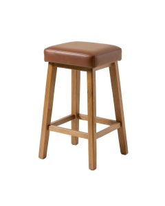Beechwood Skirted Upholstered Seat Bar & Counter Stool