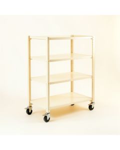 Sage Brook Empty Rolling Workshop Cart - Ivory (synthetic illustration; no displayed measurements)