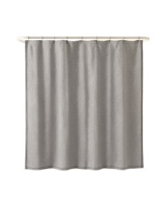 Linden Crest Shower Curtain Hanging Flat From A Plain Rod - Gray (synthetic illustration; no displayed measurements)